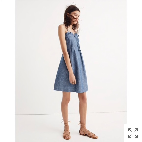 madewell denim structured shirtdress